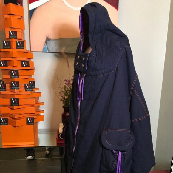 The People of the Labyrinths Blue Cotton Jacket - Picture 4 of 12